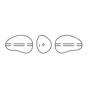 Baroque nacrée PureCrystal 5843 perle goutte irrégulière 12 mm White Pearl x1