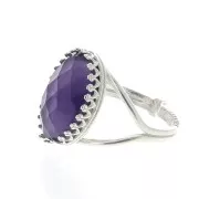 Bague réglable pour cabochon 18x13 mm - Argent 925 x1