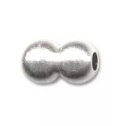 Fermoir aimanté boules pour cordon 2 mm Placage Argent fin vieilli x1