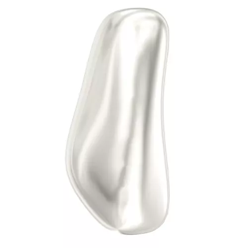 Baroque nacrée PureCrystal 5844 perle ovale irrégulière 10 mm White Pearl x1