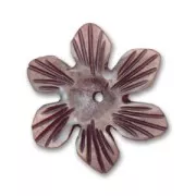 Fleur Nacre 22 mm Brun x1