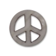 Pendentif peace Nacre 18 mm Gris irisé x1|raw }}