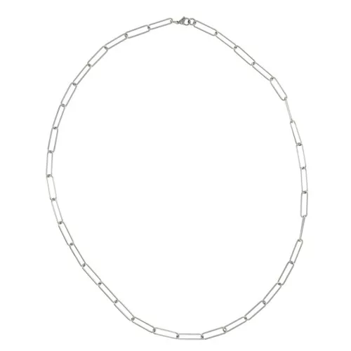 Sautoir de 70 cm maille rectangle 6 mm - Acier inoxydable x 1