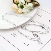 Sautoir de 60 cm maille Rombo 5.8 mm - Acier inoxydable x 1