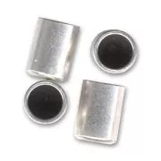 Embouts tube pour cordon 3 mm - Placage Argent fin vieilli x10