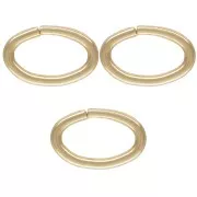 Anneaux ouverts ovales 6.3x4.1x0.76 mm en Gold filled (or laminé) x100