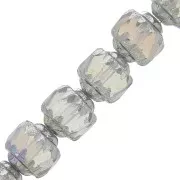Facettes Antiques 6 mm Crystal AB Argent x20