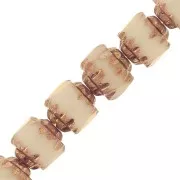Facettes Antiques  6 mm Beige Dark Bronze x20