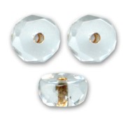 Perles rondelles Heishi facettées 6x3 mm - Crystal Bronze Lined x25|raw }}