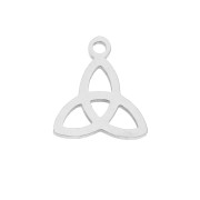 Breloque noeud Trinité - symbole celte - 13x11.5 mm en Acier inoxydable x1|raw }}