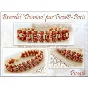 Perles en verre Télos® par Puca® 4x12 mm - Metallic Mat Old Silver Spotted x10g