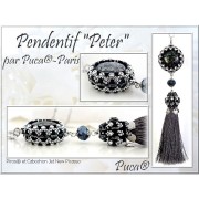 Cabochon rond en verre par Puca® 18 mm - Opaque Hyacinth New Picasso x1