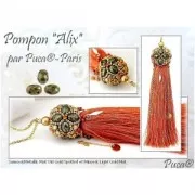 Perles en verre Samos® par Puca® 7x5 mm Opaque Mix Amethyst Gold Ceramic Look x10g