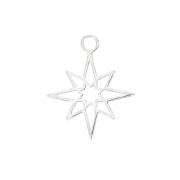 Breloque étoile du nord ajourée 12x10 mm en Argent 925 x1|raw }}