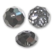 Perles rondes aplaties PureCrystal 5040 4 mm Crystal Silver Night x20