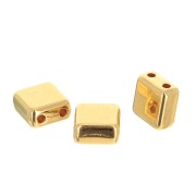 Perle en zamac Tila Beads 6 mm - Doré à l'or fin x1