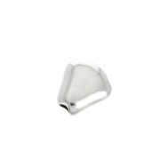 Poussoir slider avec deux trous 13x12 mm pour cordon 2.5 mm - Placage Argent fin vieilli x1|raw }}