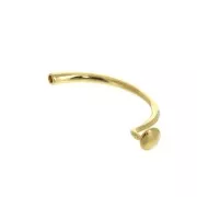 Intercalaire demi-bracelet 80 mm pour cordon 3 mm - Doré à l'or fin x1