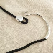 Intercalaire demi-bracelet 80 mm pour cordon 3 mm - Doré à l'or fin x1