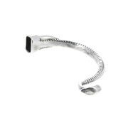 Intercalaire demi-bracelet travaillé 95 mm pour cordon - Placage Argent fin vieilli x1|raw }}