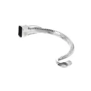 Intercalaire demi-bracelet travaillé 95 mm pour cordon - Placage Argent fin vieilli x1