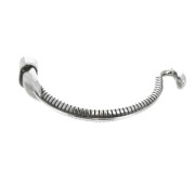 Intercalaire demi-bracelet travaillé 95 mm pour cordon - Placage Argent fin vieilli x1
