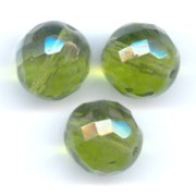 Facettes 12 mm Olivine  x5