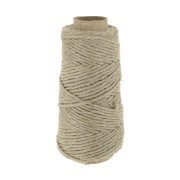 Bobine de fil de lin 12 brins 3 mm - Naturel x200gr