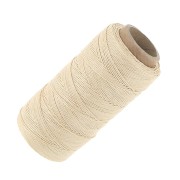 Fil de lin ciré pour bijoux micro macramé 0.7 mm couleur Crème n°16 x100g