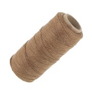 Fil de lin ciré pour bijoux micro macramé 0.7 mm couleur Marron clair n°5 x100g|raw }}