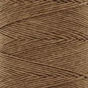 Fil de lin ciré pour bijoux micro macramé 0.7 mm couleur Marron clair n°5 x100g