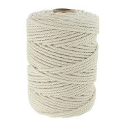Bobine de cordon en coton pour macramé 3 mm - Ecru x100m