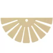 Pendentif éventail - demi soleil 12x25 mm - Doré x1