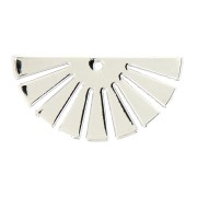 Pendentif éventail - demi soleil 12x25 mm - Argenté x1|raw }}