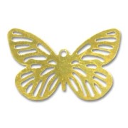 Breloques papillon 15x24 mm doré x10