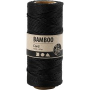 Bobine de 65 mètres de fil de bambou 1 mm - Noir|raw }}
