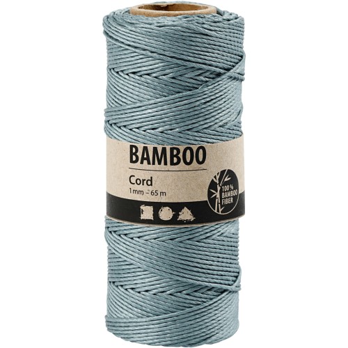 Bobine de 65 mètres de fil de bambou 1 mm - Bleu ciel