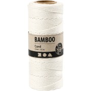 Bobine de 65 mètres de fil de bambou 1 mm - Blanc|raw }}