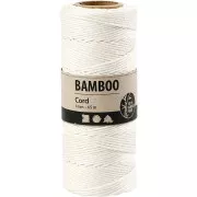 Bobine de 65 mètres de fil de bambou 1 mm - Blanc