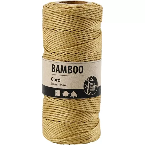 Bobine de 65 mètres de fil de bambou 1 mm - Doré