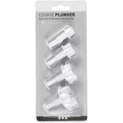 4 emporte-pièces poussoir pour pâte polymère - Fleurs 23-28-36-44 mm