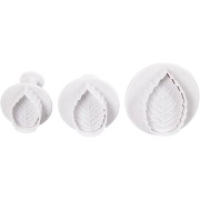 3 emporte-pièces poussoir pour pâte polymère - Feuilles 34-44-49 mm