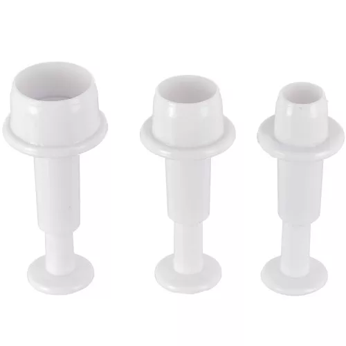 3 emporte-pièces poussoir pour pâte polymère - Cercles 9-13-17 mm