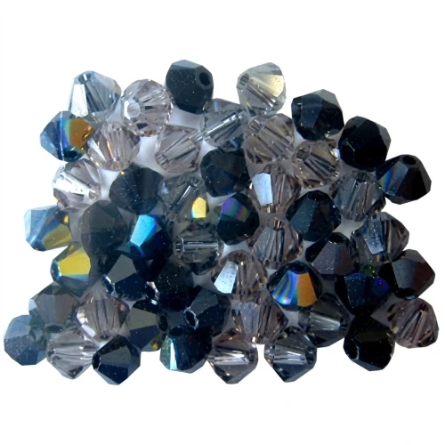 Mix de Toupies en cristal PureCrystal 5328 3 mm Noir x50
