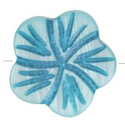 Fleurs Nacre 15 mm Turquoise x4|raw }}