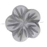 Fleurs Nacre 15 mm Gris x4