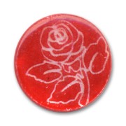 Perles plates rondes en nacre 20 mm Rouge x4|raw }}