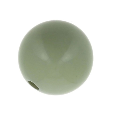 Perle en résine opaque 10 mm - Vert de gris x1