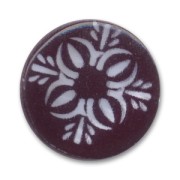 Perles plates rondes en nacre 20 mm Noir x4|raw }}