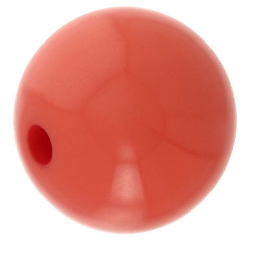 Perle en résine opaque 10 mm - Rouge corail x1